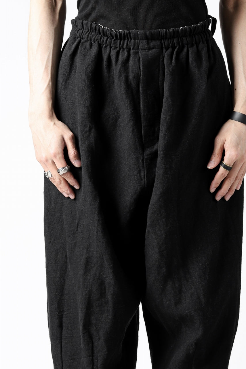 画像をギャラリービューアに読み込む, YUTA MATSUOKA easy darts pants / sofa linen (black)