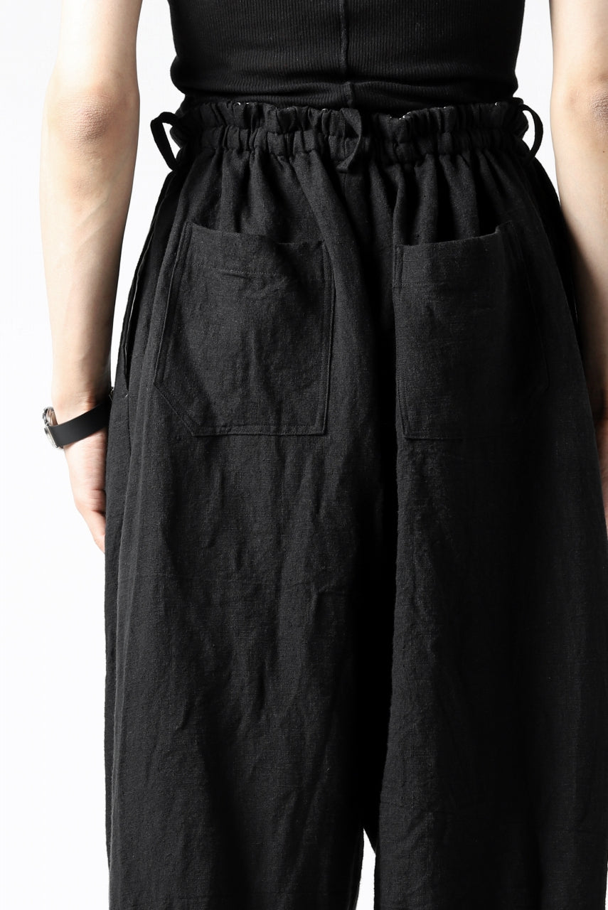 画像をギャラリービューアに読み込む, YUTA MATSUOKA easy darts pants / sofa linen (black)