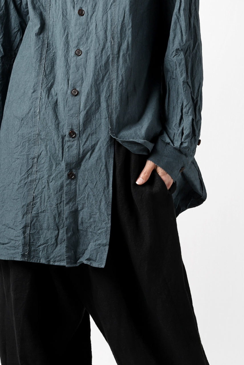 画像をギャラリービューアに読み込む, YUTA MATSUOKA semi long shirts / triple wash typewriter (light blue)