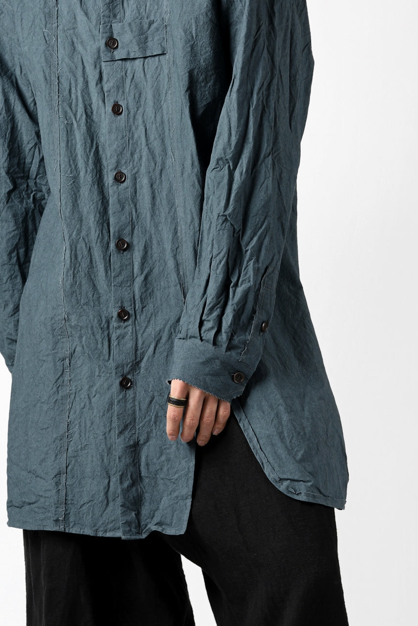 画像をギャラリービューアに読み込む, YUTA MATSUOKA semi long shirts / triple wash typewriter (light blue)