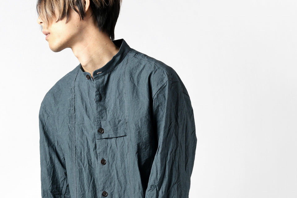 画像をギャラリービューアに読み込む, YUTA MATSUOKA semi long shirts / triple wash typewriter (light blue)