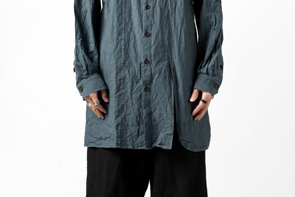 画像をギャラリービューアに読み込む, YUTA MATSUOKA semi long shirts / triple wash typewriter (light blue)