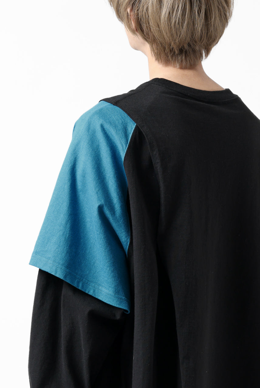 Load image into Gallery viewer, FACETASM LAYERED LONG TEE (BLACK)