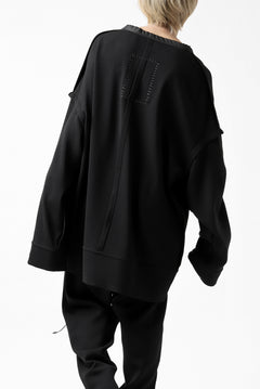 画像をギャラリービューアに読み込む, SOSNOVSKA COLLAPSED PLANK SHIRT-PULLOVER (BLACK)