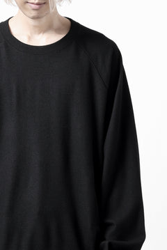 画像をギャラリービューアに読み込む, COLINA TUCK SWEAT TOP / SUPER 140s WASHABLE WOOL (BLACK)