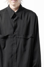 画像をギャラリービューアに読み込む, Y's TAPE FLAP POCKET SHIRT / CELLULOSE LOAN (BLACK)