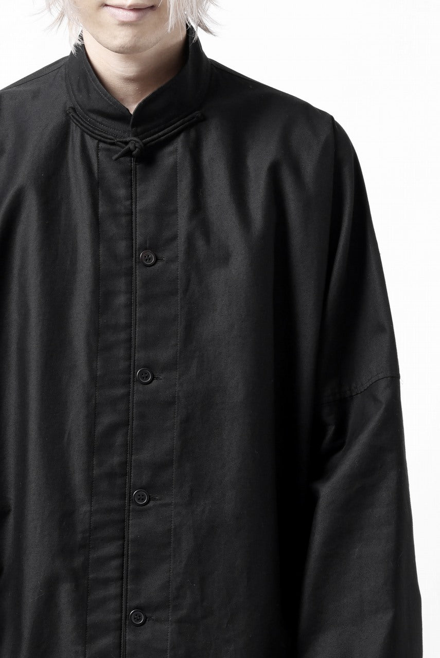 画像をギャラリービューアに読み込む, Y&#39;s CHINA SHIRT / COTTON TWILL (BLACK)