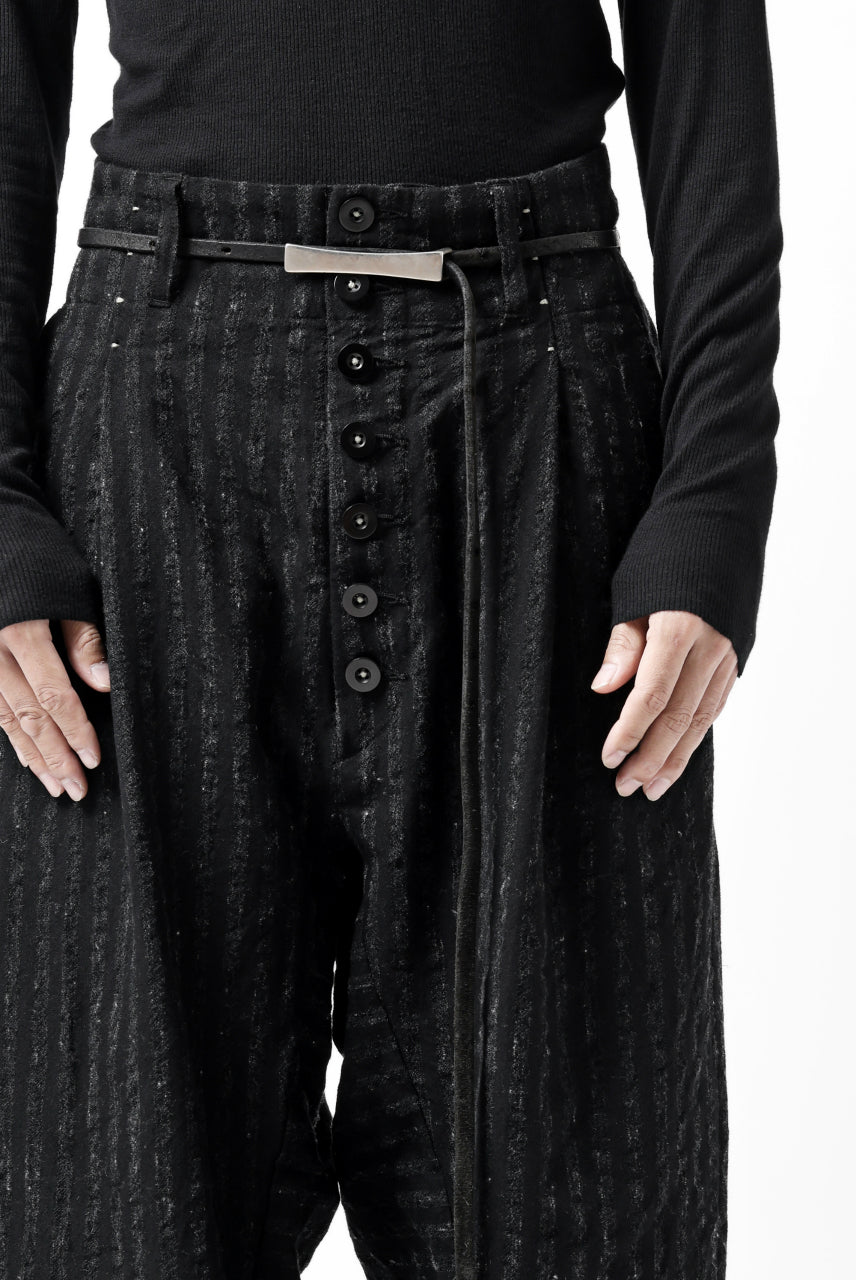 画像をギャラリービューアに読み込む, KLASICA SABRON CONSTRUCTED TROUSERS / LIGHT WEIGHT BLUR STRIPES (INK BLACK)