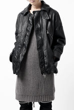 Load image into Gallery viewer, ISAMU KATAYAMA BACKLASH FLIGHT JACKET / GOAT LEATHER (GARMENT+SPRAY DYED / BLACK)