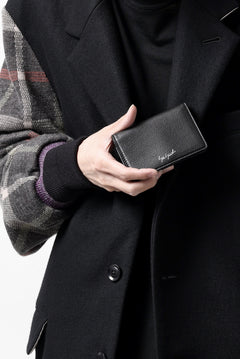 画像をギャラリービューアに読み込む, discord Yohji Yamamoto Card Holder / Shrink Cow Skin Leather (BLACK)