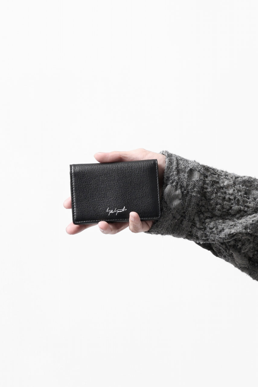画像をギャラリービューアに読み込む, discord Yohji Yamamoto Card Holder / Shrink Cow Skin Leather (BLACK)