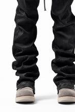 画像をギャラリービューアに読み込む, A.F ARTEFACT COATED FLARE LONG PANTS / HI-STRETCH DENIM (BLACK)