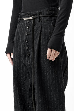 画像をギャラリービューアに読み込む, KLASICA SABRON CONSTRUCTED TROUSERS / LIGHT WEIGHT BLUR STRIPES (INK BLACK)