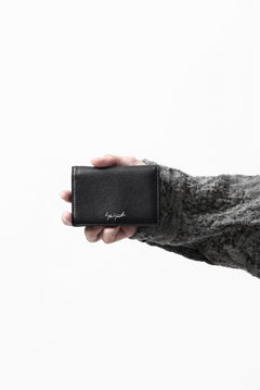 画像をギャラリービューアに読み込む, discord Yohji Yamamoto Card Holder / Shrink Cow Skin Leather (BLACK)