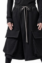 画像をギャラリービューアに読み込む, A.F ARTEFACT TWISTED HAKAMA-CARGO PANTS / COTTON SWEAT (BLACK)