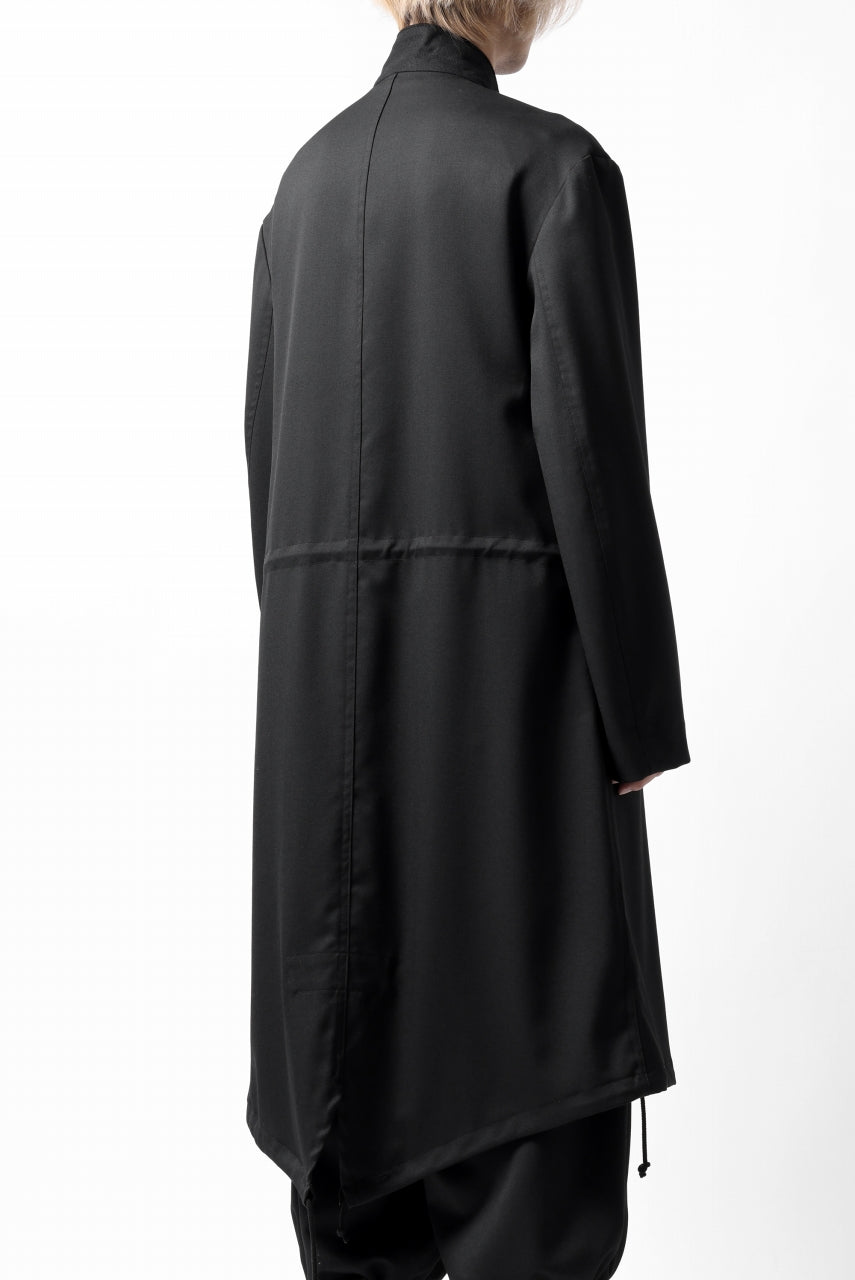 画像をギャラリービューアに読み込む, Y's BANG ON! No.188 GABARDINE PEAKED LAPEL MILITARY COAT (BLACK)