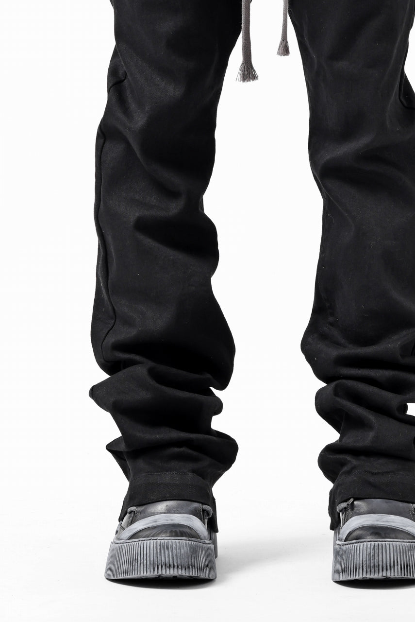 画像をギャラリービューアに読み込む, A.F ARTEFACT FLARE LONG PANTS / HI-STRETCH DENIM (BLACK)