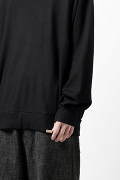 画像をギャラリービューアに読み込む, COLINA TUCK SWEAT TOP / SUPER 140s WASHABLE WOOL (BLACK)