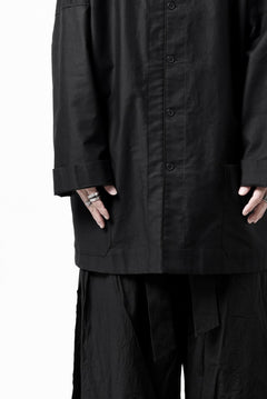 画像をギャラリービューアに読み込む, Y&#39;s CHINA SHIRT / COTTON TWILL (BLACK)