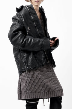Load image into Gallery viewer, ISAMU KATAYAMA BACKLASH FLIGHT JACKET / GOAT LEATHER (GARMENT+SPRAY DYED / BLACK)