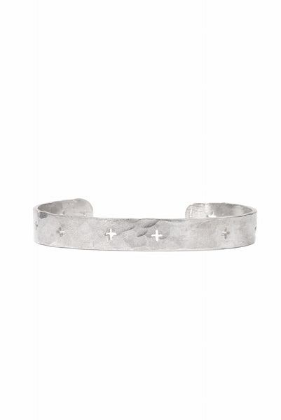 m.a+ cross punched silver bracelet / AB15 AG (SILVER)