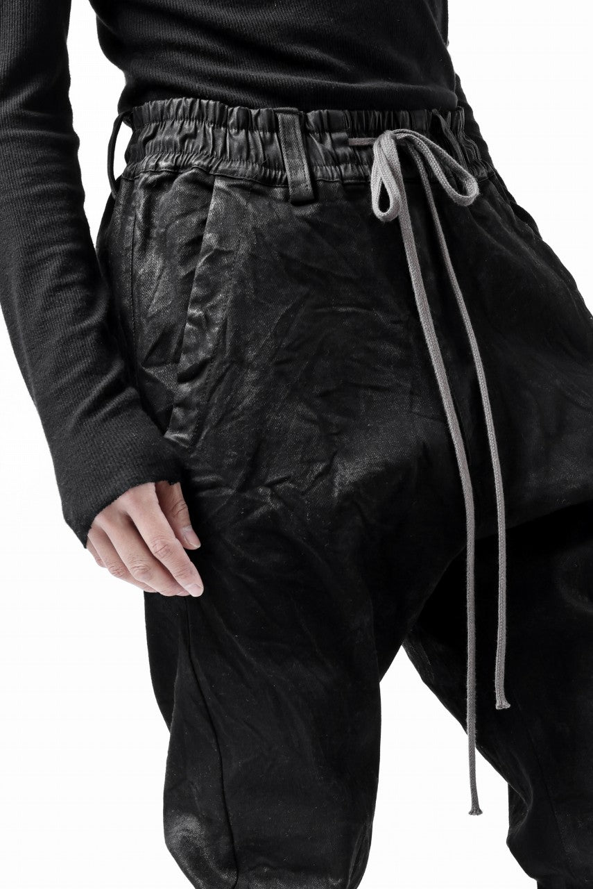 画像をギャラリービューアに読み込む, A.F ARTEFACT COATED FLARE LONG PANTS / HI-STRETCH DENIM (BLACK)