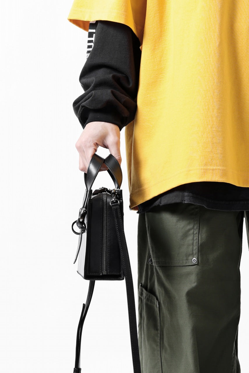 Load image into Gallery viewer, discord Yohji Yamamoto Zipper Tote Bag (Mini) / Cow Skin Leather (BLACK)