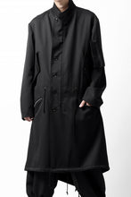画像をギャラリービューアに読み込む, Y's BANG ON! No.188 GABARDINE PEAKED LAPEL MILITARY COAT (BLACK)
