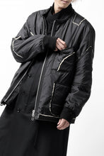 画像をギャラリービューアに読み込む, Y's BANG ON! No.173 POLYESTER TAFFETA + WOOL PILE PATCHED BLOUSON (BLACK)