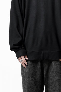 画像をギャラリービューアに読み込む, COLINA TUCK SWEAT TOP / SUPER 140s WASHABLE WOOL (BLACK)