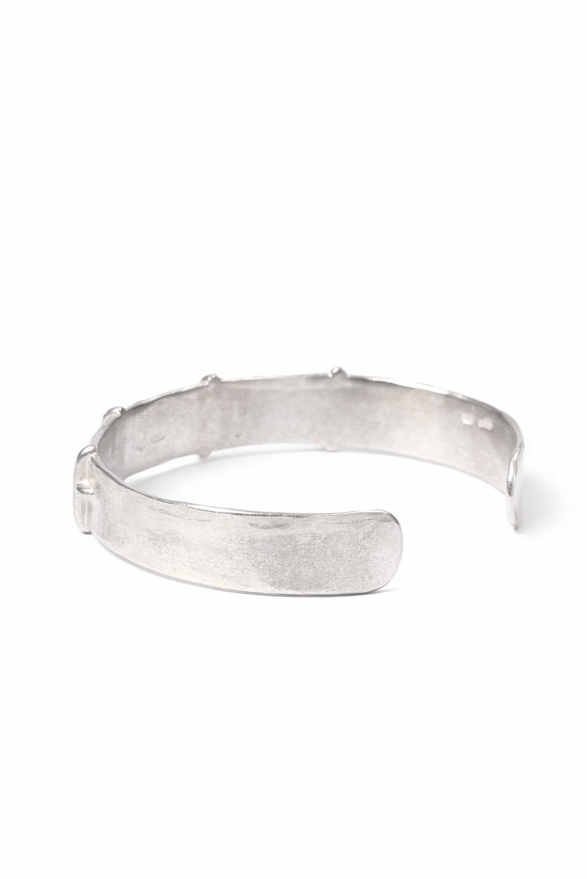 画像をギャラリービューアに読み込む, m.a+ silver stitched cross bracelet / AB18/AG (SILVER)