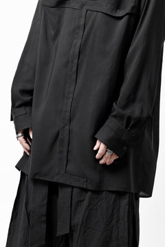 画像をギャラリービューアに読み込む, Y's TAPE FLAP POCKET SHIRT / CELLULOSE LOAN (BLACK)