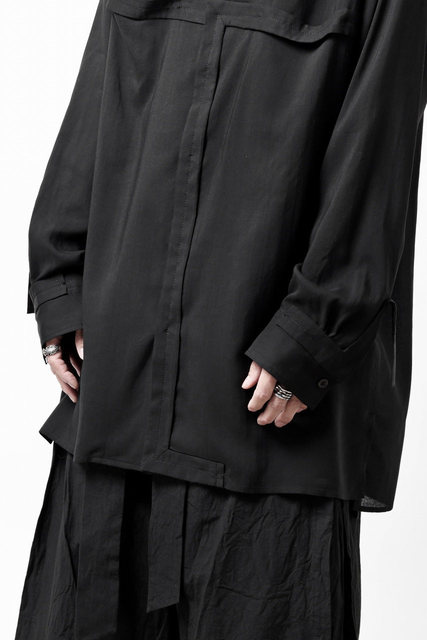 画像をギャラリービューアに読み込む, Y's TAPE FLAP POCKET SHIRT / CELLULOSE LOAN (BLACK)