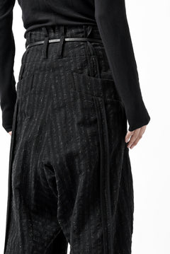 画像をギャラリービューアに読み込む, KLASICA SABRON CONSTRUCTED TROUSERS / LIGHT WEIGHT BLUR STRIPES (INK BLACK)