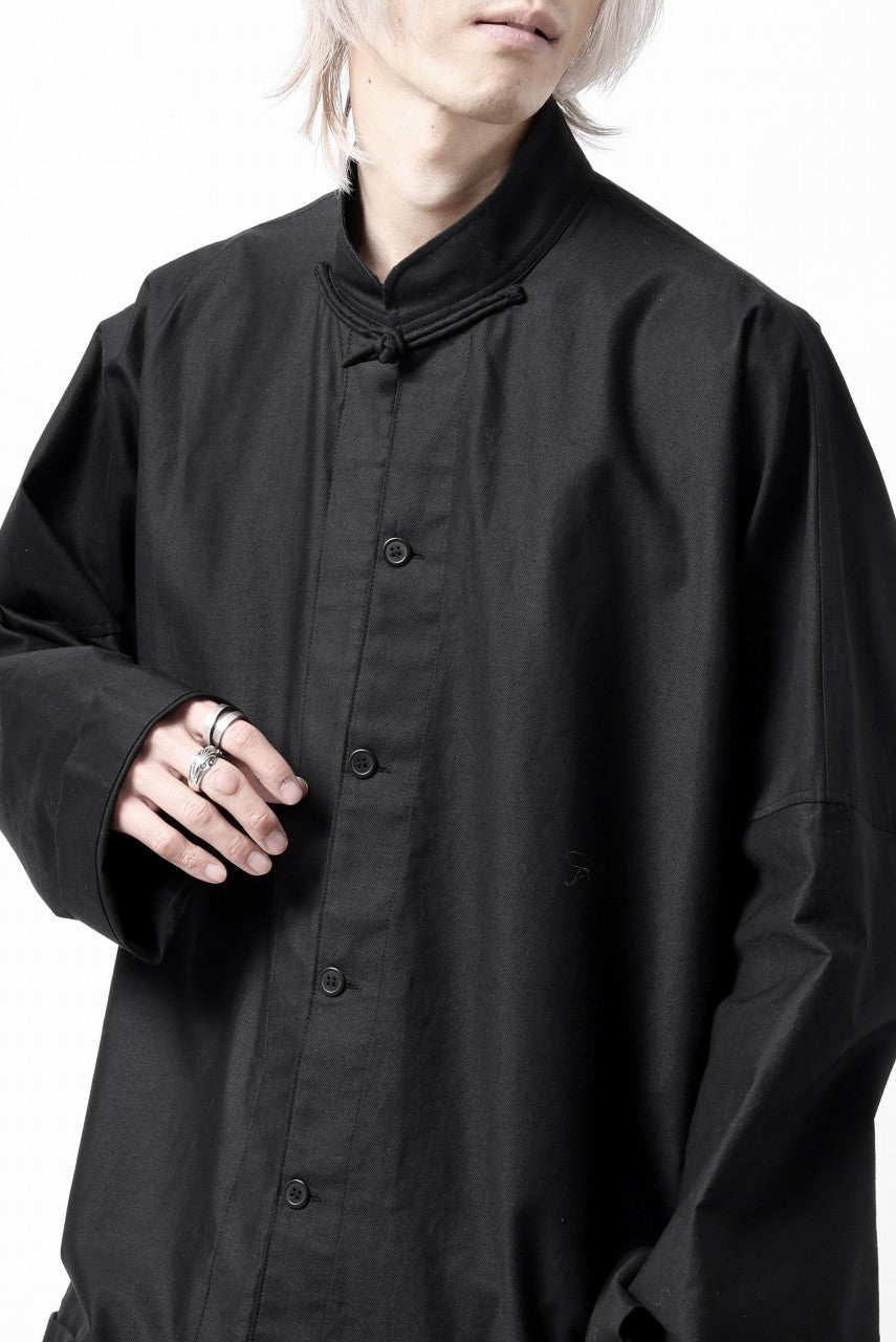 画像をギャラリービューアに読み込む, Y's CHINA SHIRT / COTTON TWILL (BLACK)