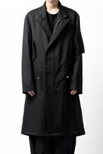 画像をギャラリービューアに読み込む, Y's BANG ON! No.188 GABARDINE PEAKED LAPEL MILITARY COAT (BLACK)