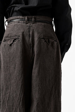画像をギャラリービューアに読み込む, KLASICA GOSSE TWO TUCKED TROUSERS / GARMENT DYED BROKEN HERRING BONE (CINAMON)