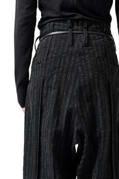 画像をギャラリービューアに読み込む, KLASICA SABRON CONSTRUCTED TROUSERS / LIGHT WEIGHT BLUR STRIPES (INK BLACK)