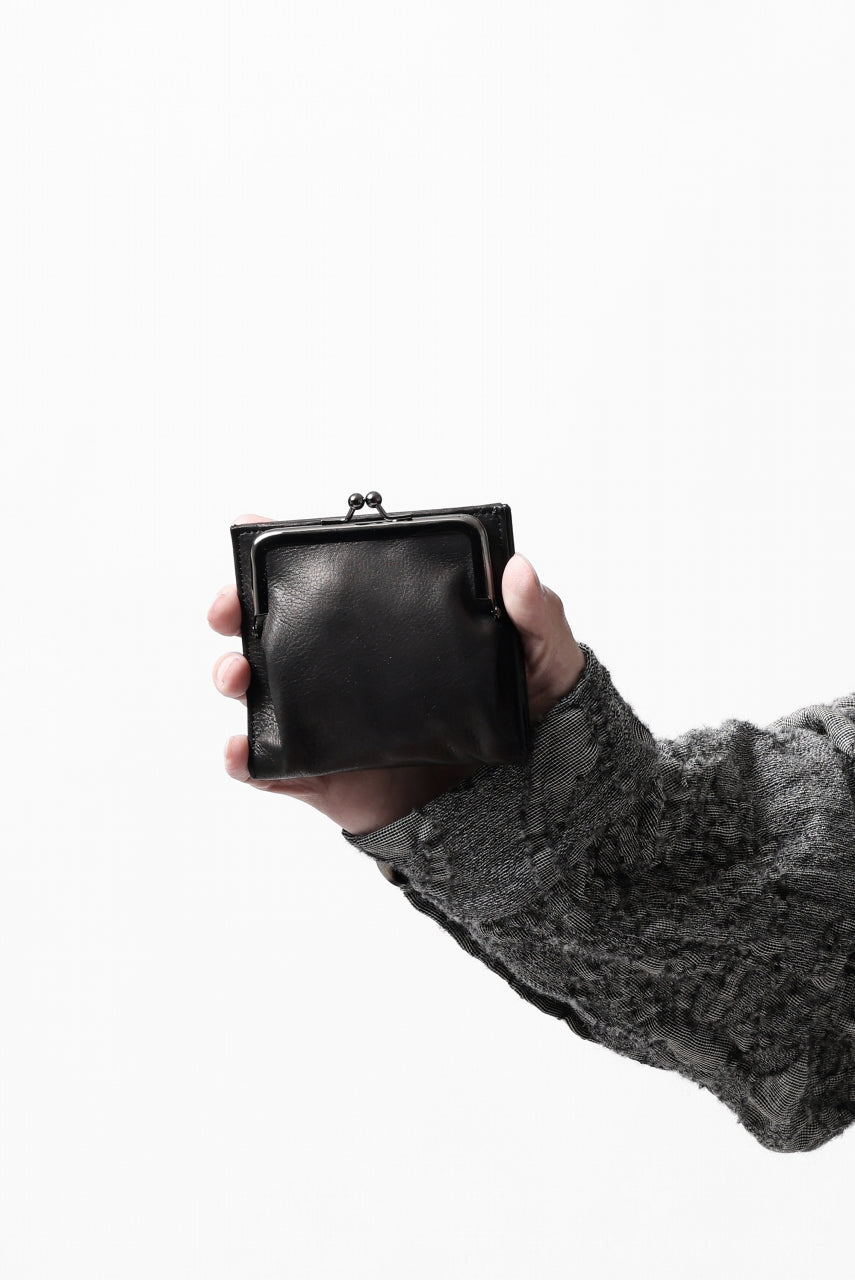 画像をギャラリービューアに読み込む, discord Yohji Yamamoto Clasp Wallet / Cow Skin Leather (BLACK)