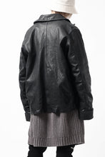 Load image into Gallery viewer, ISAMU KATAYAMA BACKLASH FLIGHT JACKET / GOAT LEATHER (GARMENT+SPRAY DYED / BLACK)