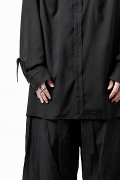 画像をギャラリービューアに読み込む, Y's TAPE FLAP POCKET SHIRT / CELLULOSE LOAN (BLACK)