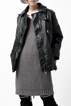 Load image into Gallery viewer, ISAMU KATAYAMA BACKLASH FLIGHT JACKET / GOAT LEATHER (GARMENT+SPRAY DYED / BLACK)