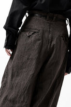 画像をギャラリービューアに読み込む, KLASICA GOSSE TWO TUCKED TROUSERS / GARMENT DYED BROKEN HERRING BONE (CINAMON)