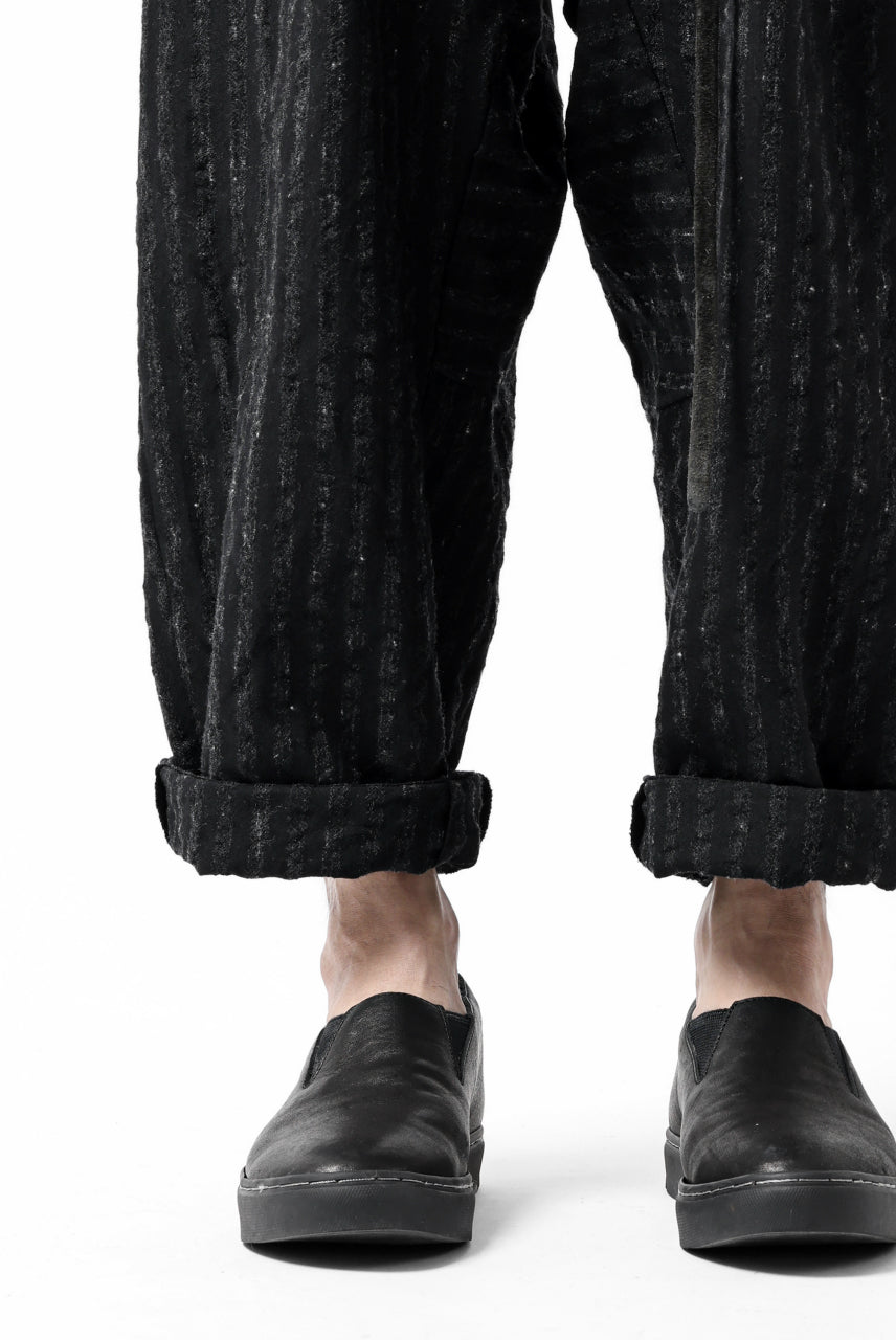 画像をギャラリービューアに読み込む, KLASICA SABRON CONSTRUCTED TROUSERS / LIGHT WEIGHT BLUR STRIPES (INK BLACK)