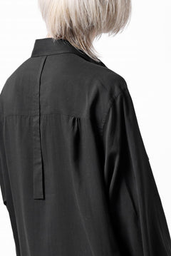 画像をギャラリービューアに読み込む, Y's TAPE FLAP POCKET SHIRT / CELLULOSE LOAN (BLACK)