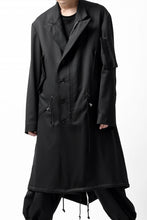 画像をギャラリービューアに読み込む, Y's BANG ON! No.188 GABARDINE PEAKED LAPEL MILITARY COAT (BLACK)