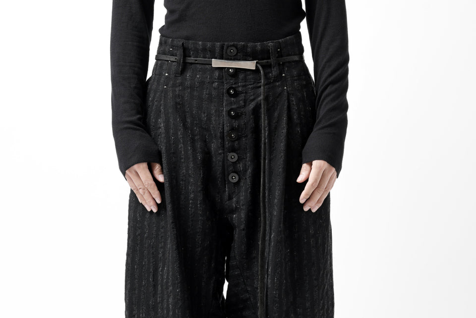 画像をギャラリービューアに読み込む, KLASICA SABRON CONSTRUCTED TROUSERS / LIGHT WEIGHT BLUR STRIPES (INK BLACK)