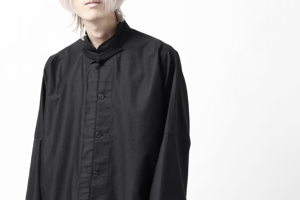 画像をギャラリービューアに読み込む, Y's CHINA SHIRT / COTTON TWILL (BLACK)