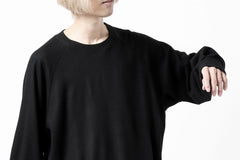 画像をギャラリービューアに読み込む, COLINA TUCK SWEAT TOP / SUPER 140s WASHABLE WOOL (BLACK)