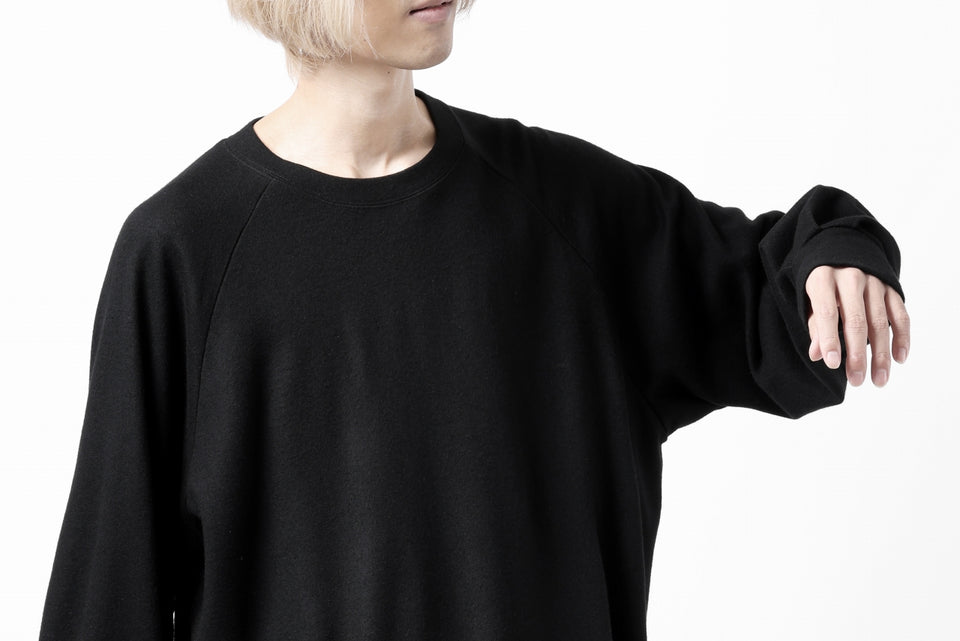 画像をギャラリービューアに読み込む, COLINA TUCK SWEAT TOP / SUPER 140s WASHABLE WOOL (BLACK)